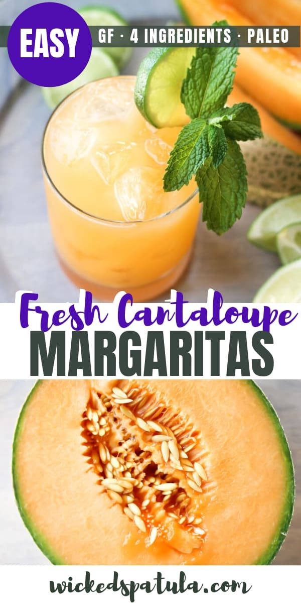 Cantaloupe Margaritas - Pinterest image