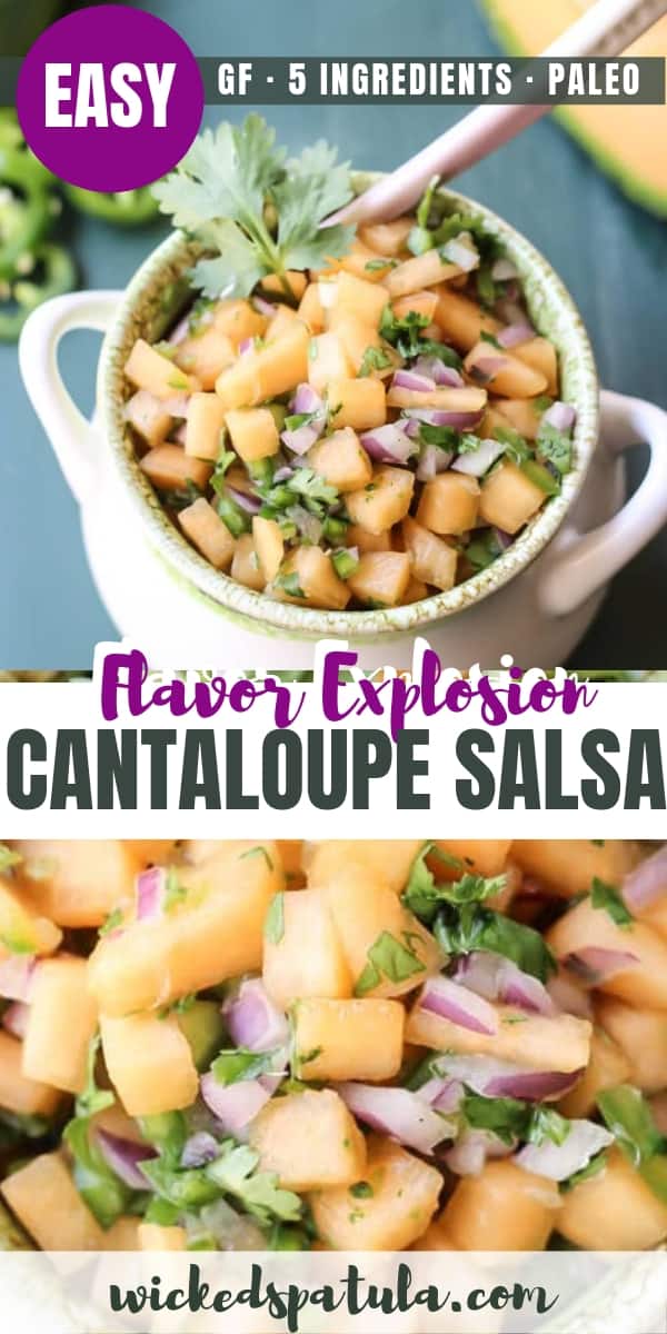 Cantaloupe Salsa - Pinterest image