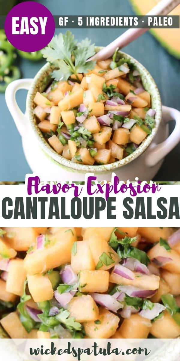 Cantaloupe Salsa - Pinterest image