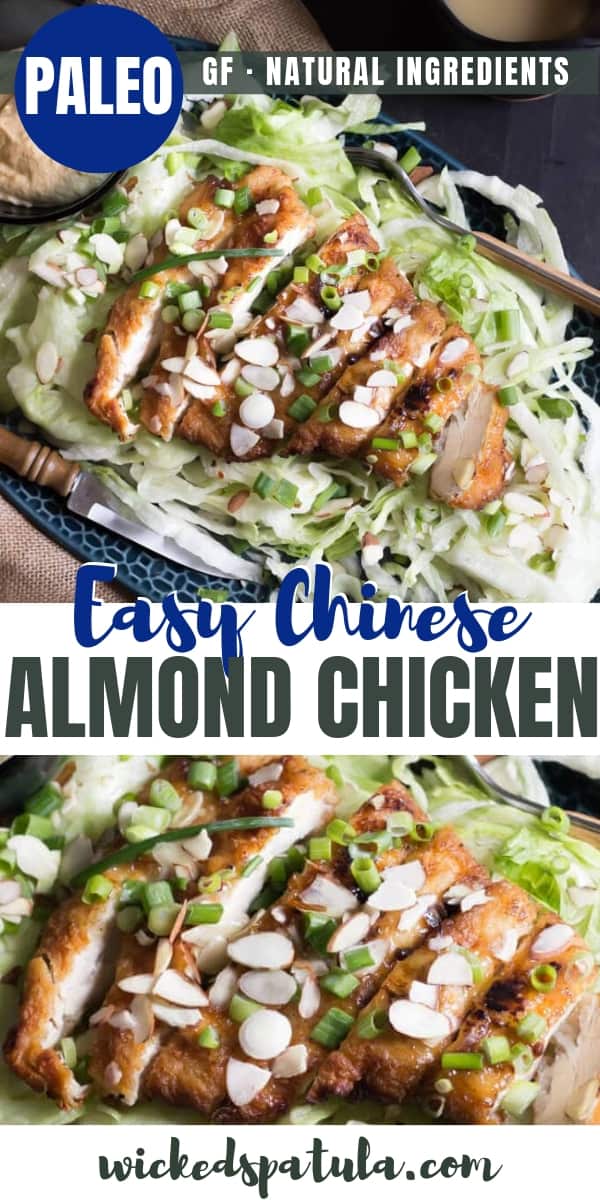 Chinese Almond Chicken - Pinterest image