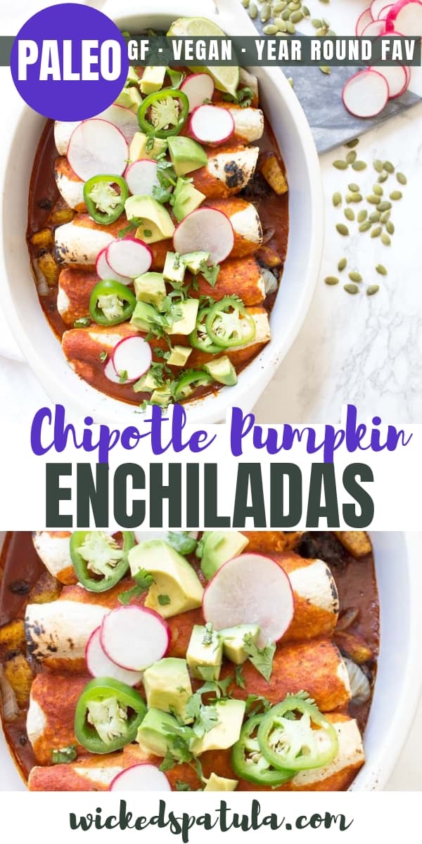 Chipotle Pumpkin Enchiladas - Pinterest image