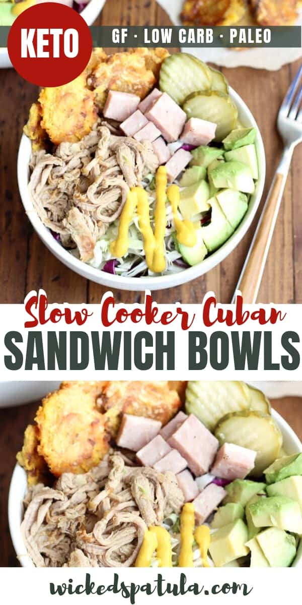 Cuban Sandwich Bowls - Pinterest image