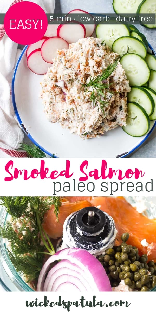 Dairy Free Smoked Salmon Spread - Pinterest image