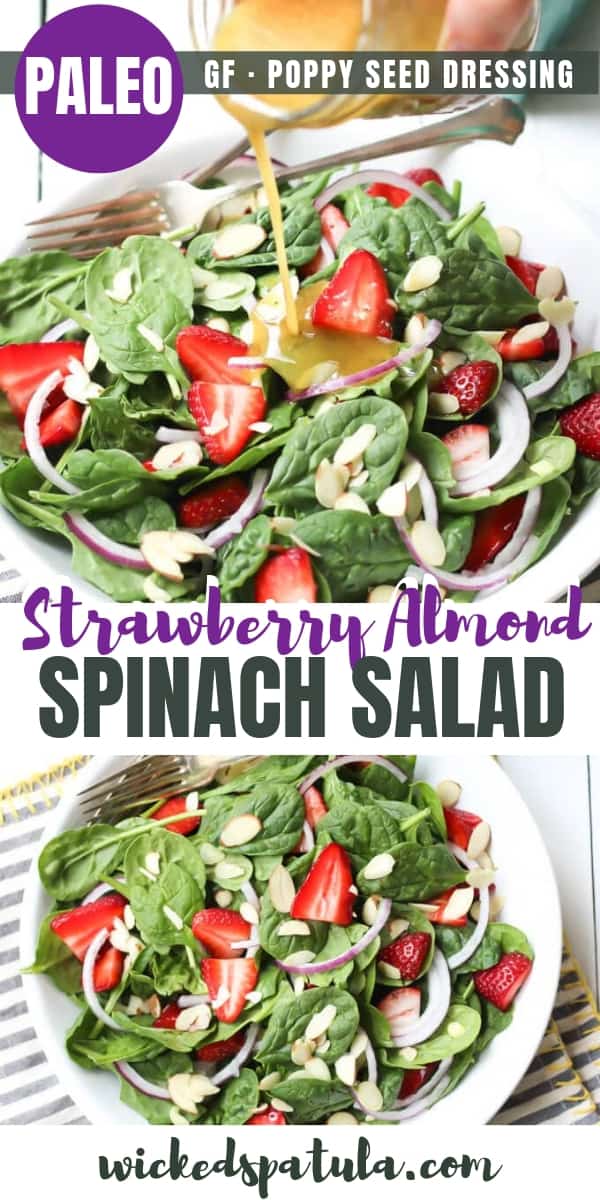 spinach strawberry almond salad - pinterest