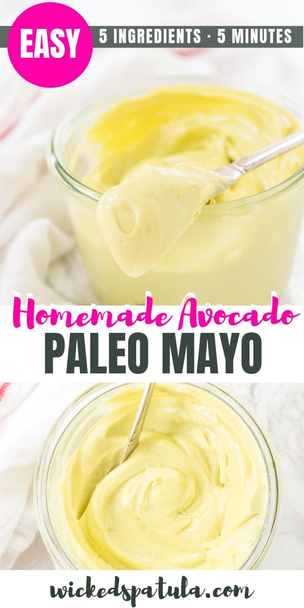 Homemade Avocado Oil Mayo Recipe - Pinterest image