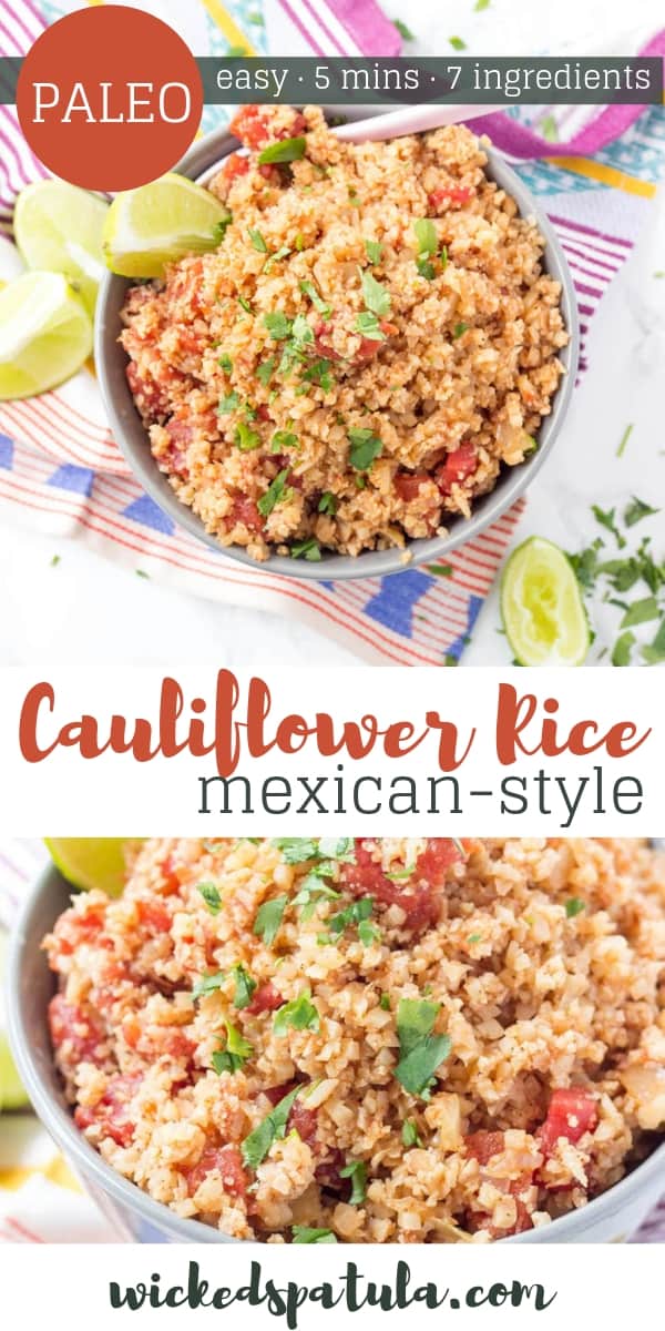 Mexican Cauliflower Rice - Pinterest image