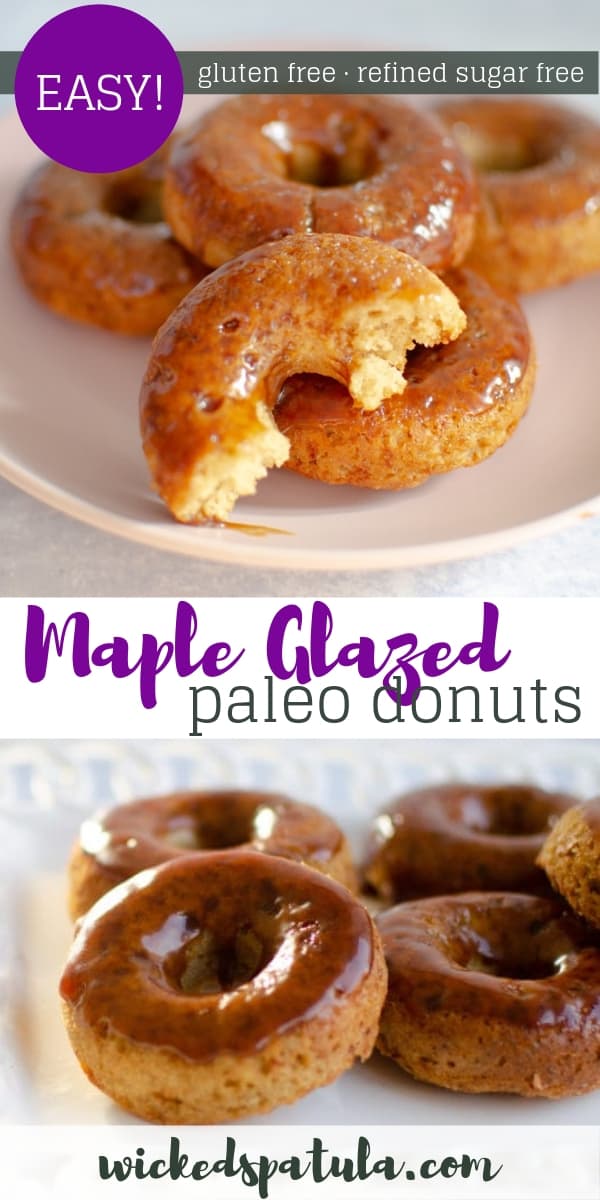 Easy Maple Glazed Paleo Donuts Recipe - Pinterest image