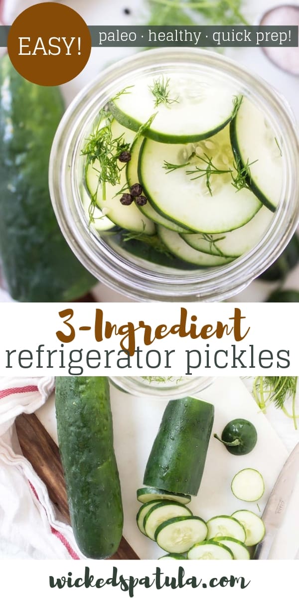 Easy Refrigerator Pickles - Pinterest image