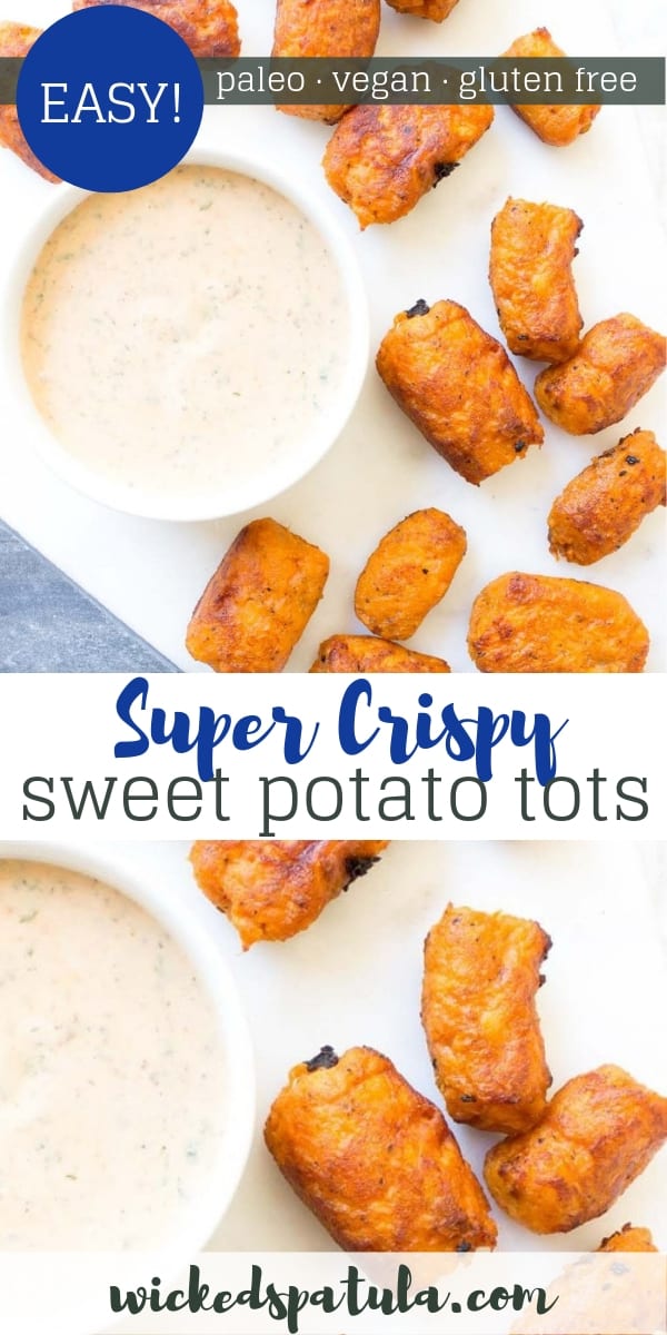 Sweet Potato Tots - Pinterest image