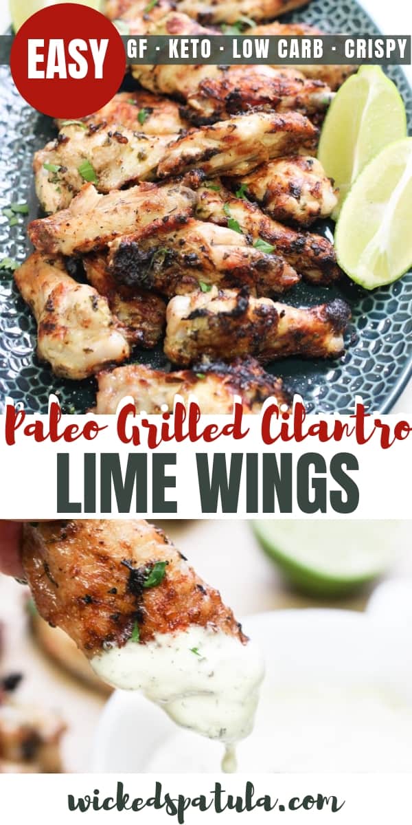 cilantro lime chicken marinade - pinterest image