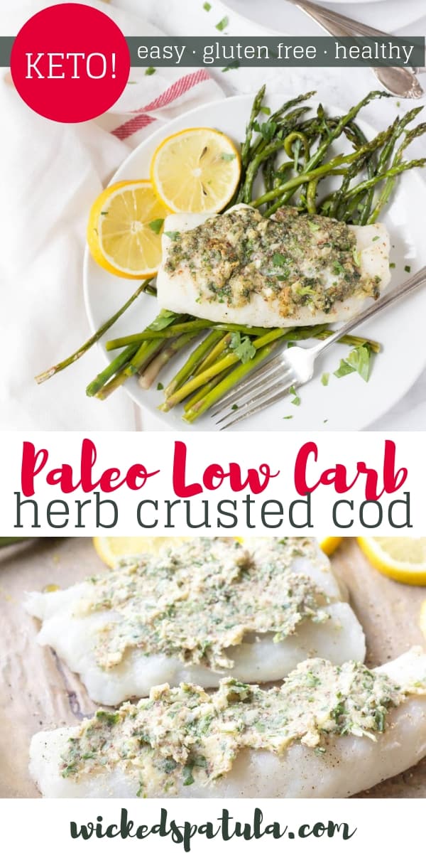 Herb Crusted Cod - Pinterest image