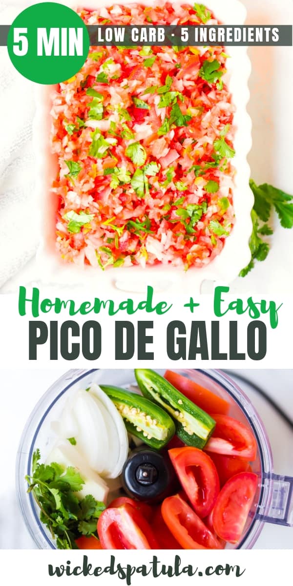 Homemade Easy Pico de Gallo Recipe - Pinterest image