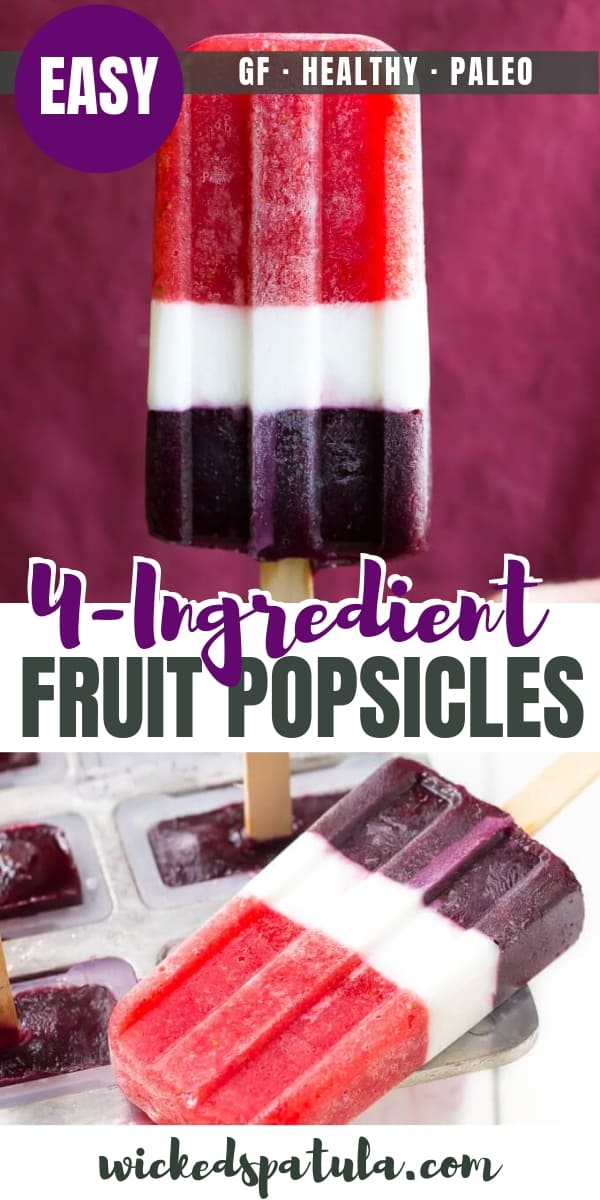 Homemade Fruit Popsicles - Pinterest image