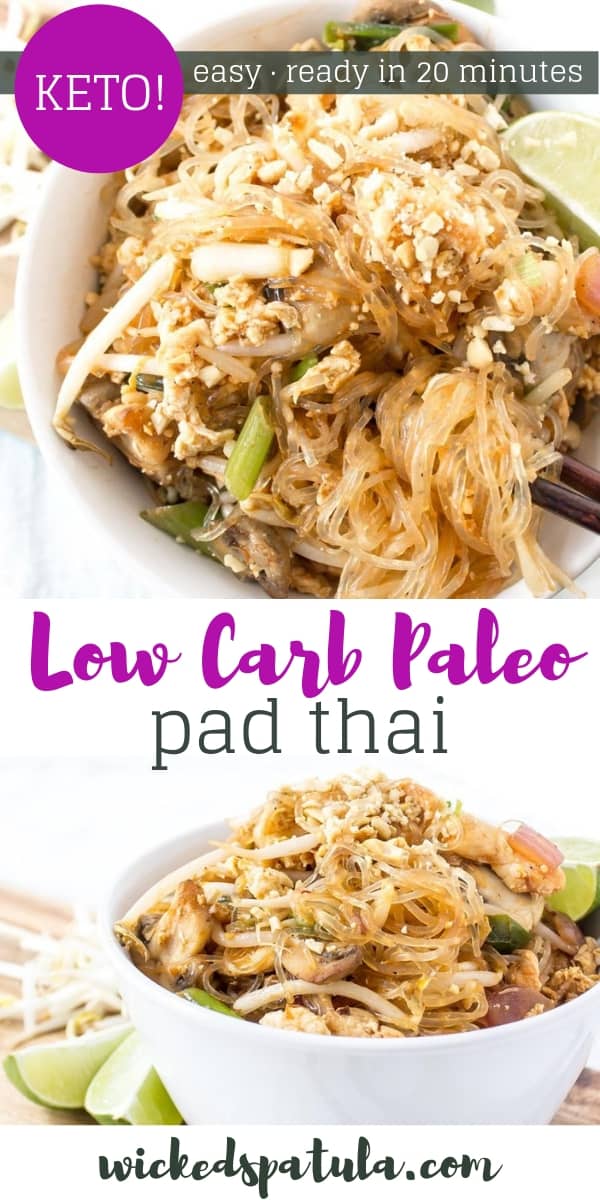 Low Carb Paleo Pad Thai - Pinterest image