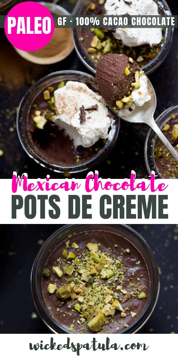 Mexican Chocolate Pots De Creme - Pinterest image