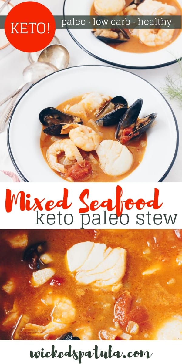 Mixed Seafood Stew - Pinterest image