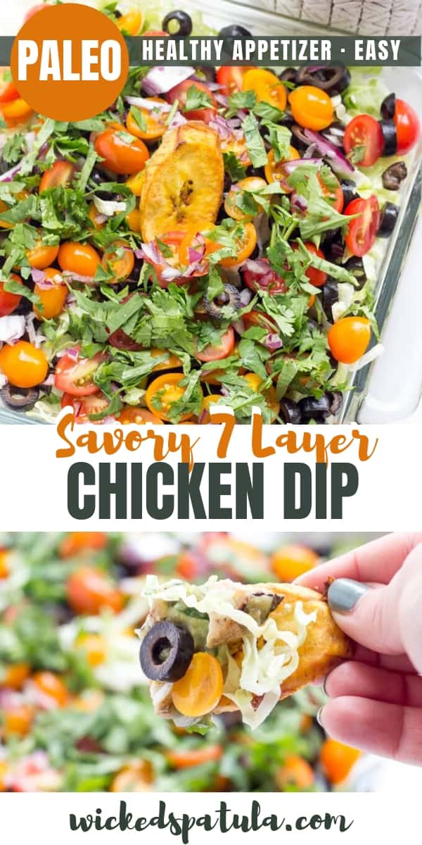 Paleo 7 Layer Dip - Pinterest image