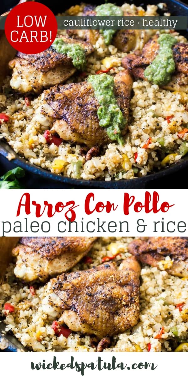 Paleo Arroz Con Pollo - Pinterest image