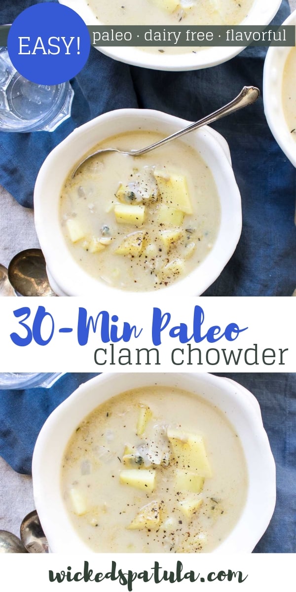 Paleo Clam Chowder - Pinterest image