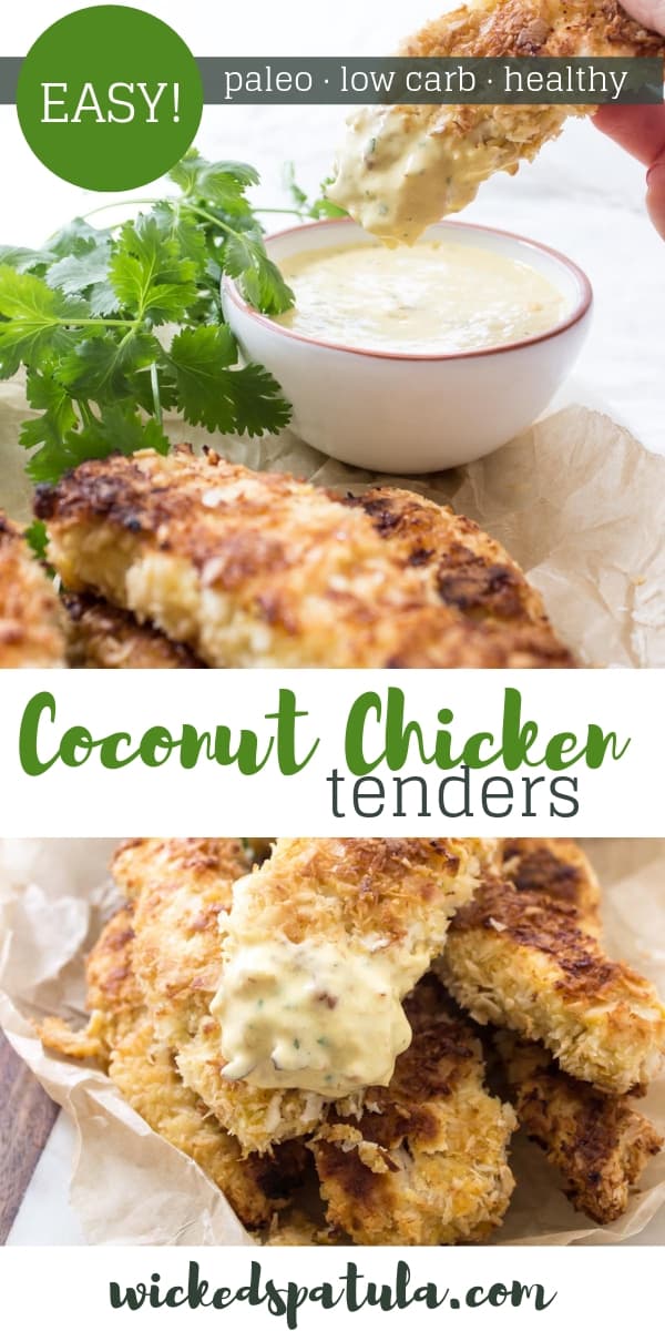 Coconut Chicken Tenders - Pinterest image