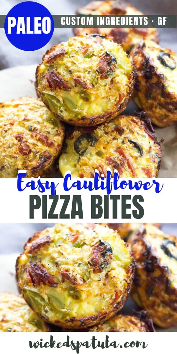 Cauliflower Pizza Bites - Pinterest image