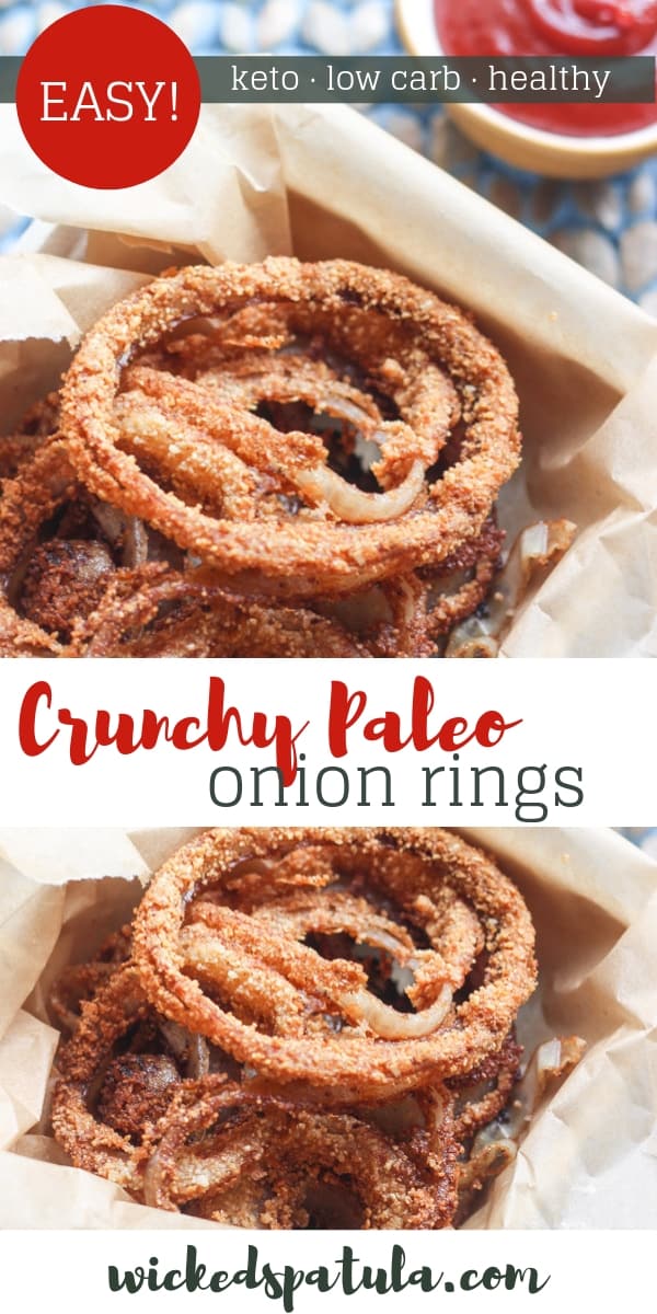 Paleo Onion Rings - Pinterest image