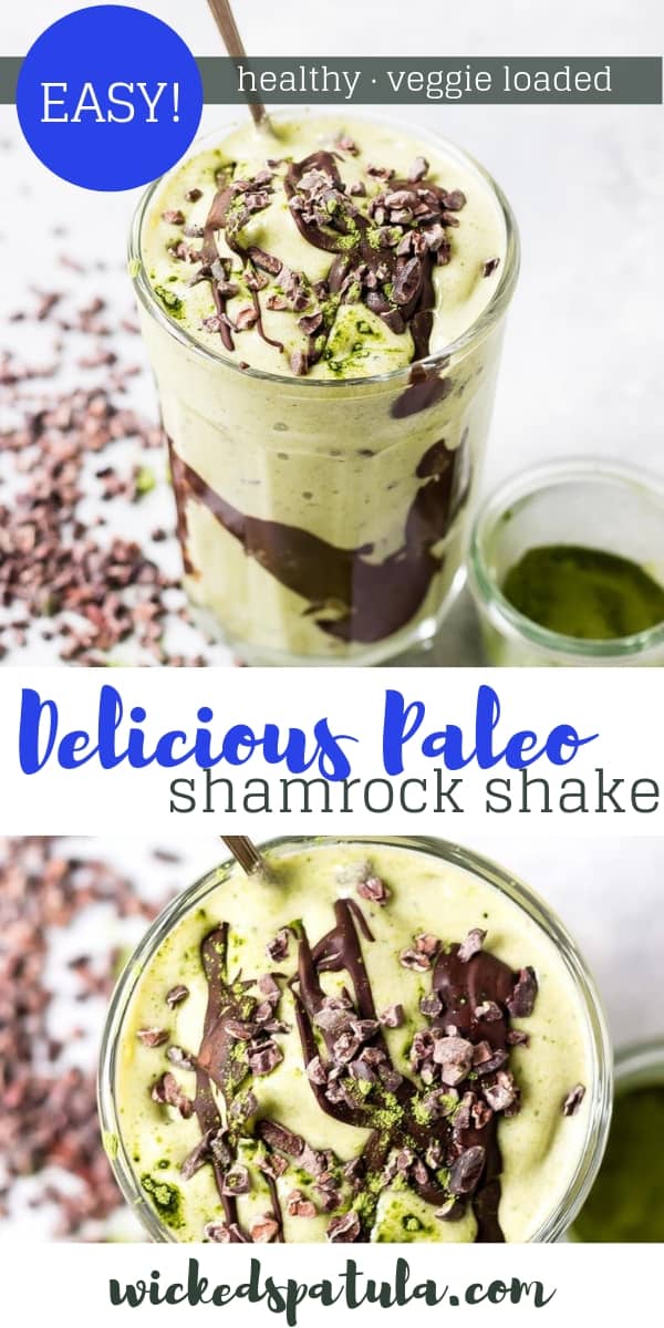 Paleo Shamrock Shake - Pinterest image