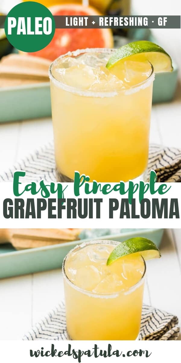 Pineapple Grapefruit Paloma - Pinterest image