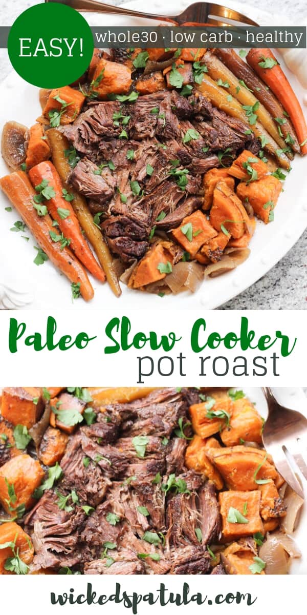 Slow Cooker Pot Roast - Pinterest image