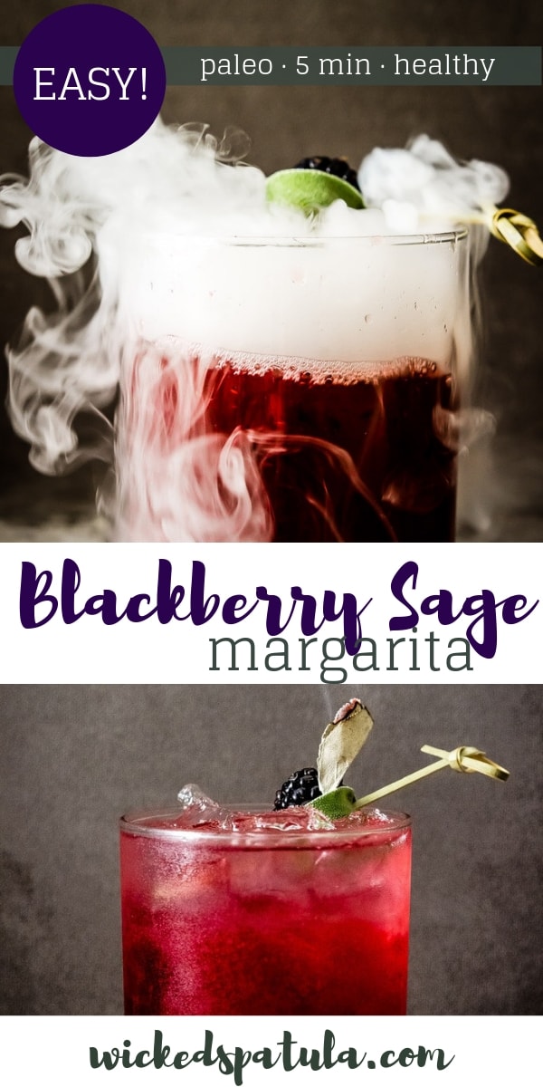 Smoking Blackberry Sage Margarita - Pinterest image