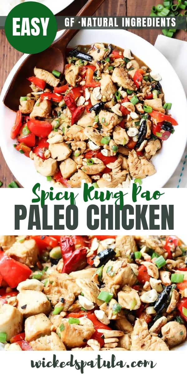 Spicy Paleo Kung Pao Chicken - Pinterest image