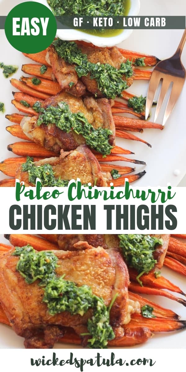 Chimichurri Chicken Thighs - Pinterest image