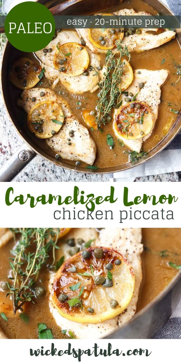 Caramelized Lemon Chicken Piccata - Pinterest Image