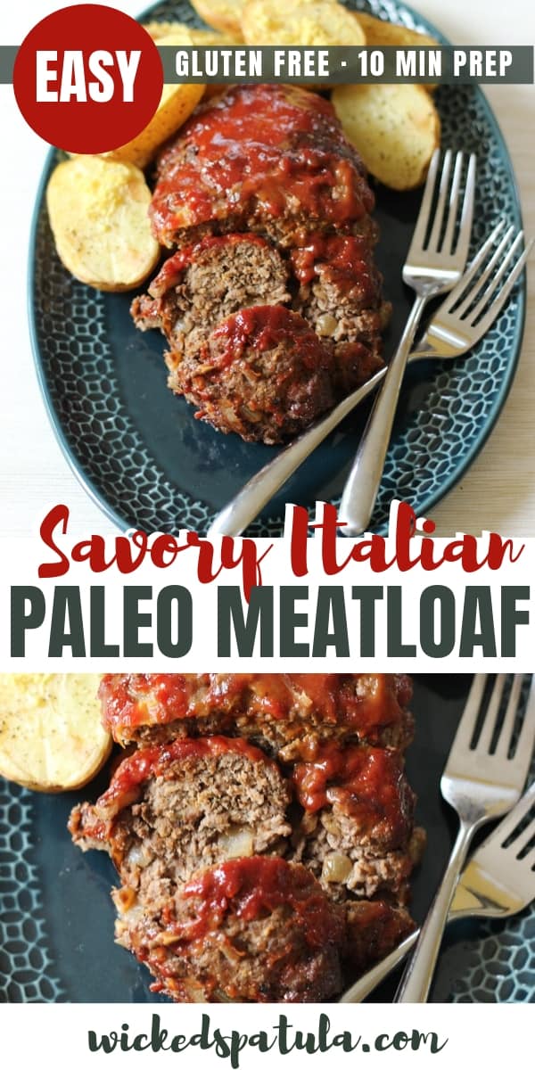 Italian Paleo Meatloaf - Pinterest image