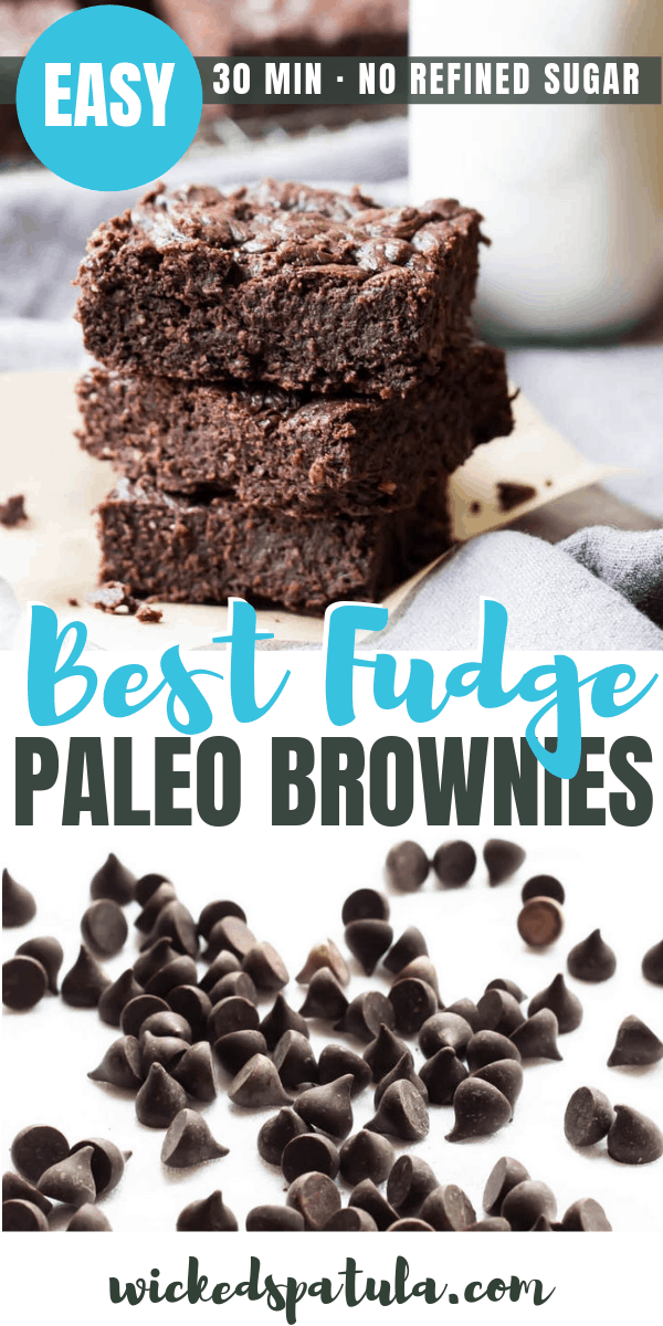 Fudge paleo brownies - Pinterest Image