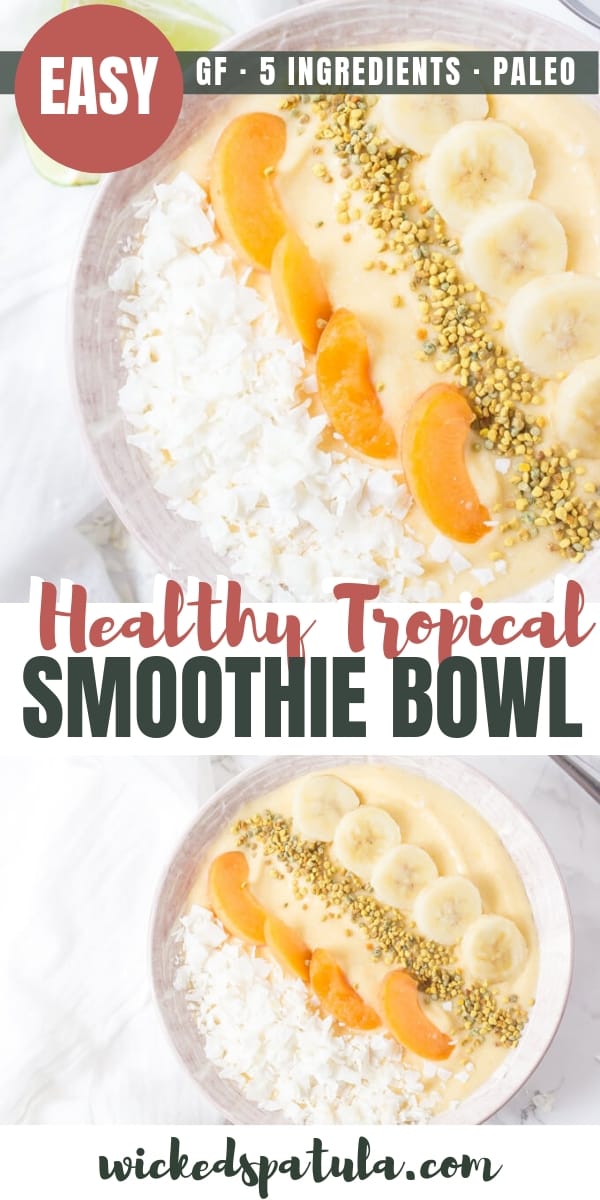 Tropical Smoothie Bowl - Pinterest image